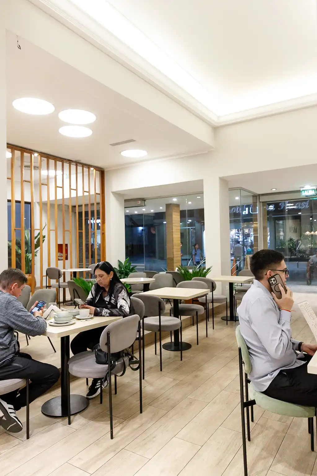 Ambiente de la cafetería